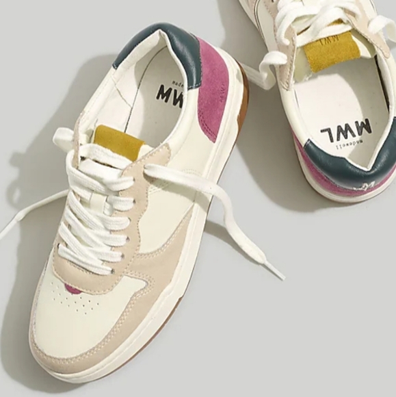 Madewell Court Low-Top Sneakers in Washed Nubuck and Suede Women's 9.5 Men 8 - Picture 2 of 9